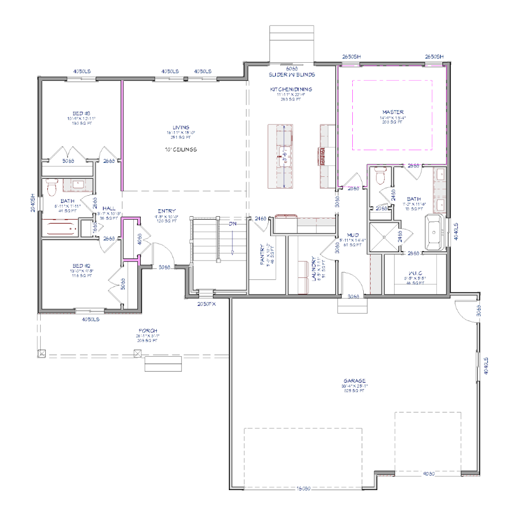 Ponderosa main floor plan