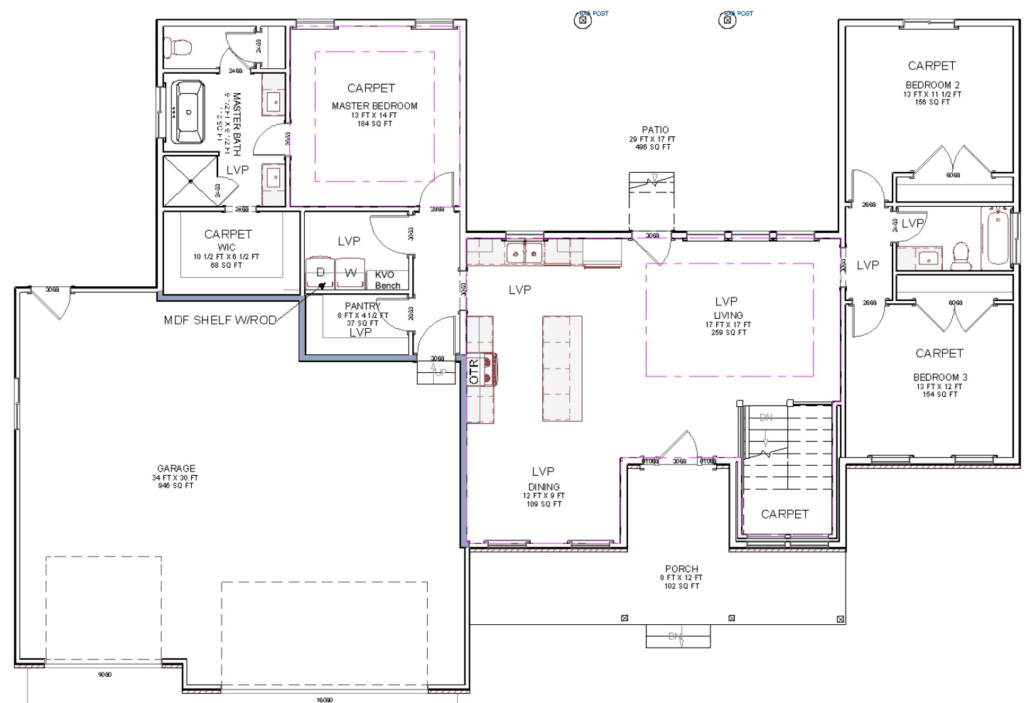 Willow main floor plan